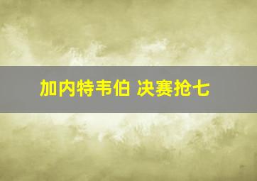 加内特韦伯 决赛抢七